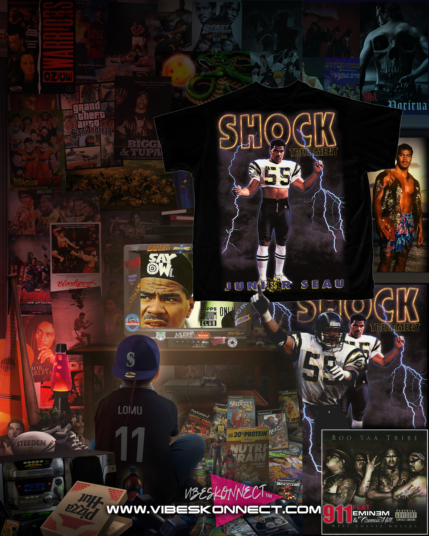 JUNIOR SEAU ''SHOCK TREATMENT'' // N.F.L TEEZ