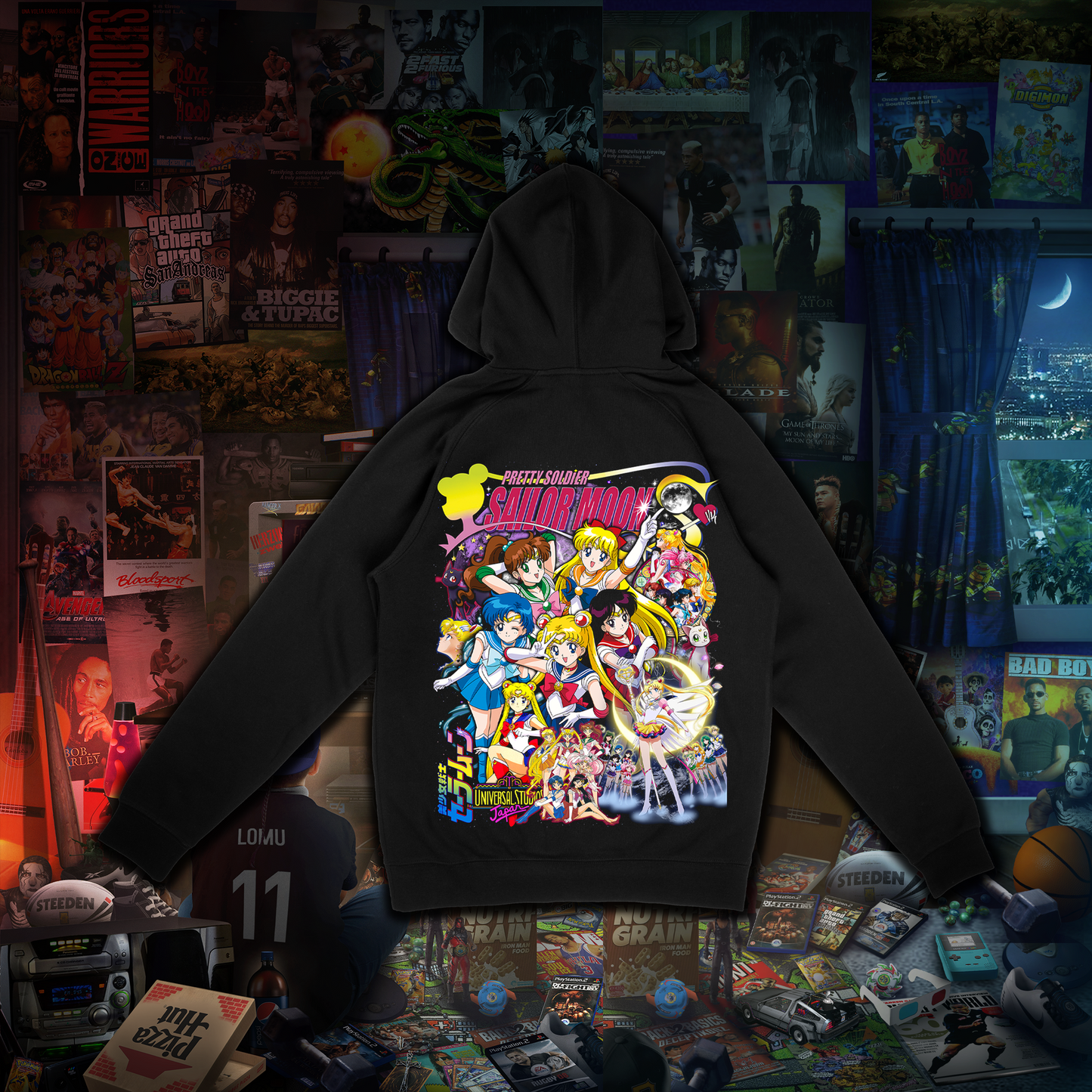 SAILOR MOON GFX TEEZ ,CREWS & HOODIES